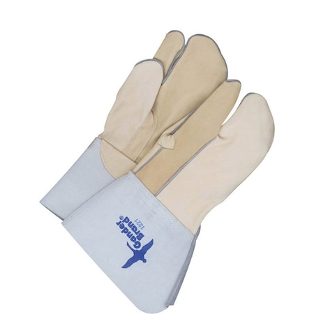 Bdg Gander Leather Welding Mitt, 1-Finger, 6 in Gauntlet Cuff Cuff, Straight Thumb Thumb, Grain Cowhide 54-1-1221-1-1K